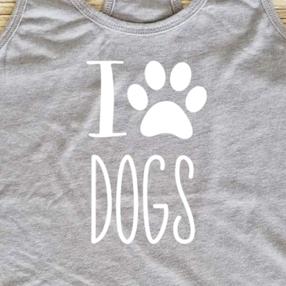 I Paw Dogs - love Dogs - fur mom racerback tank - Picture 2 of 3